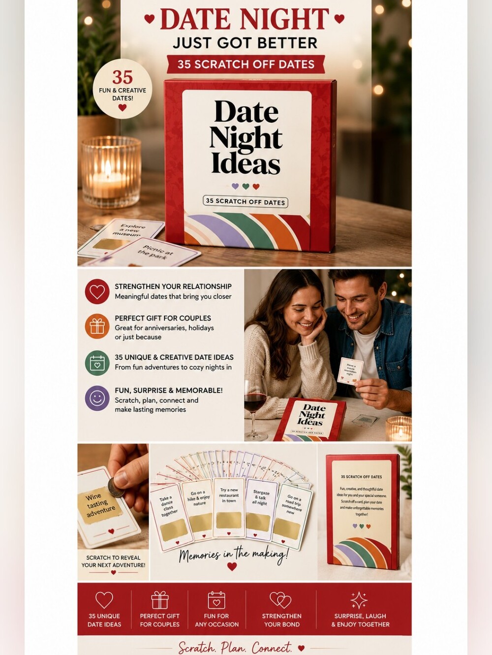 Date Night Ideas Scratch Off Couples Game